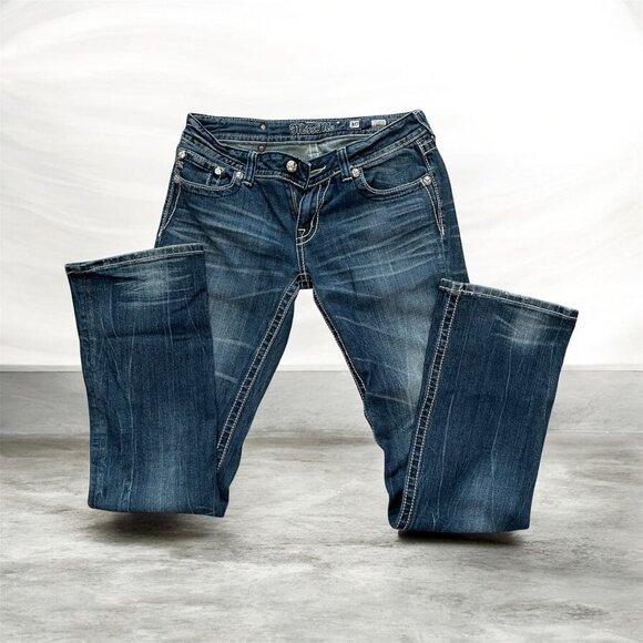Miss Me Denim - Miss Me JP5335B5 Bootcut Jeans Size 30 x 33.5 Dark Wash Like New